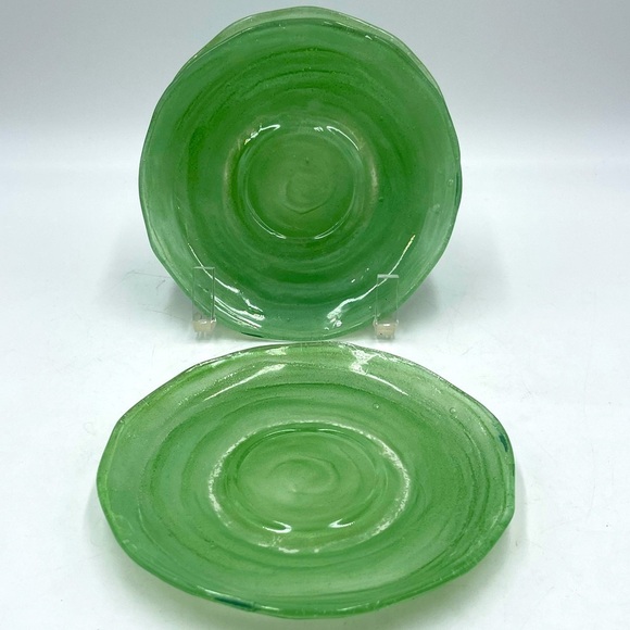 Consolidated Glass: Pattern”CSGCATJA” Catalonian Jade Green 6”Bread Butter Plate - Picture 2 of 15